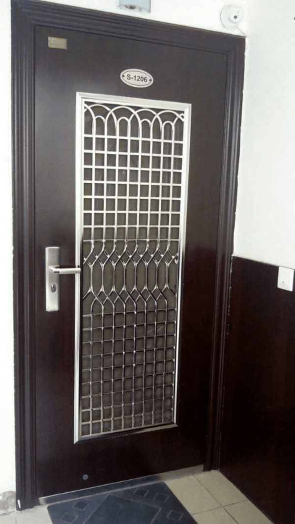 Homes Guard Exterior Door - Mesh Door for Added Security and Airflow